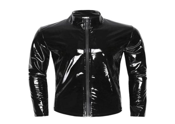 men039s body shapers mens glossy pvc leather shirt male shiny metallic patent jacket sexi erotic shaping sheath latex9029314, Black;brown
men039s body shapers mens glossy pvc leather shirt male shiny metallic patent jacket sexi erotic shaping sheath latex9029314, Black;brown