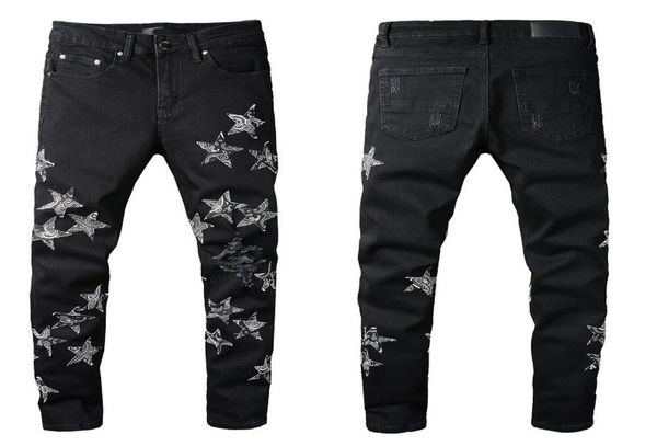 mens jeans fashion pentagram patch black jeans slim pants casual trousers big size 29407297640, Blue
mens jeans fashion pentagram patch black jeans slim pants casual trousers big size 29407297640, Blue