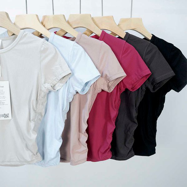 ribbed tight shirt lulus womens waist shaping cropped short sleeve shirts women gym designer t-shirt breathable yoga clothes for summer, White
ribbed tight shirt lulus womens waist shaping cropped short sleeve shirts women gym designer t-shirt breathable yoga clothes for summer, White