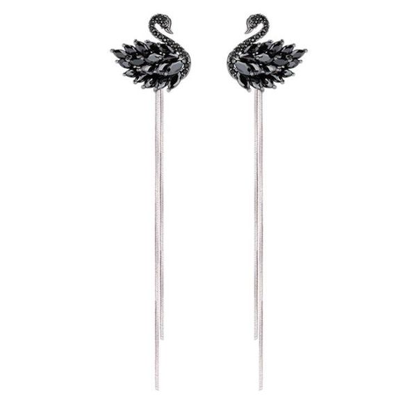 s925 silver needle cross-border supply swan tassel earrings a pair of wear crystal korean elegant long simple earrings
s925 silver needle cross-border supply swan tassel earrings a pair of wear crystal korean elegant long simple earrings
