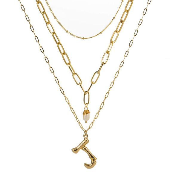 26 az english initial pendant necklace gold bamboo letter pearl multilayer necklaces choker chain fashion jewelry for women drop 5226892, Silver
26 az english initial pendant necklace gold bamboo letter pearl multilayer necklaces choker chain fashion jewelry for women drop 5226892, Silver