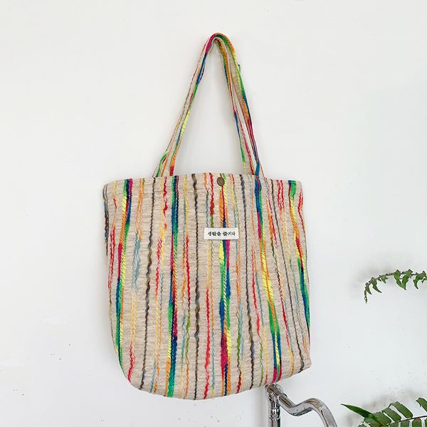 evening bags handbags for women 2023 designer crochet beach bag casual with buckle cute tote stripes shopper rainbow canvas shoulder 230714
evening bags handbags for women 2023 designer crochet beach bag casual with buckle cute tote stripes shopper rainbow canvas shoulder 230714