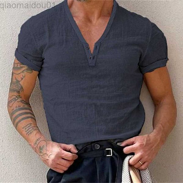men's t-shirts casual slim v neck buttoned t shirts mens cotton linen summer new fashion pure color short sleeve t-shirt leisure men t, White;black
men's t-shirts casual slim v neck buttoned t shirts mens cotton linen summer new fashion pure color short sleeve t-shirt leisure men t, White;black