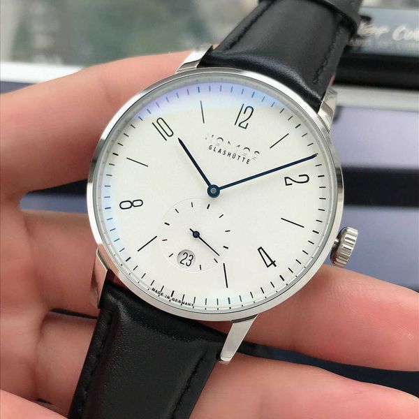 designer elegant men wrist watch nomos mechanical watches m79j automatic movement uhr white dial back transparency with box, Slivery;brown
designer elegant men wrist watch nomos mechanical watches m79j automatic movement uhr white dial back transparency with box, Slivery;brown