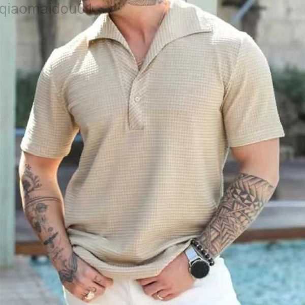 men's t-shirts 2023 summer short sleeve waffled casual polo shirt men fashion solid color loose buttoned lapel t shirt mens clothes str, White;black
men's t-shirts 2023 summer short sleeve waffled casual polo shirt men fashion solid color loose buttoned lapel t shirt mens clothes str, White;black