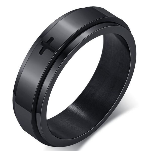 6mm 8mm stainless steel rings for men and women rotating design with engrave cross jewelry party gift fashionable and versatile show your pe, Silver
6mm 8mm stainless steel rings for men and women rotating design with engrave cross jewelry party gift fashionable and versatile show your pe, Silver
