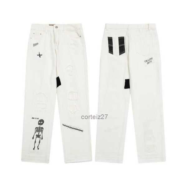 galleryes depts jeans clothing denim pants ink graffiti micro horn structure splicing casual loose long men's women's rock trouser, Blue
galleryes depts jeans clothing denim pants ink graffiti micro horn structure splicing casual loose long men's women's rock trouser, Blue