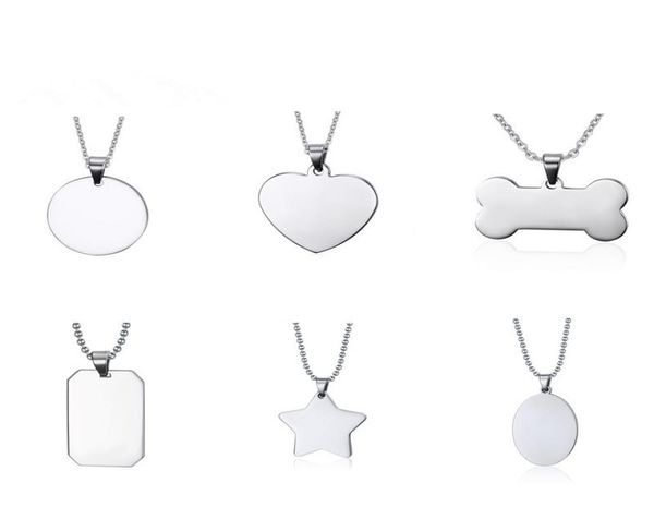 fashion stainless steel necklaces for women and men creative bone star heart shaped blank dog tag pendant necklace jewelry gifts9850474, Silver
fashion stainless steel necklaces for women and men creative bone star heart shaped blank dog tag pendant necklace jewelry gifts9850474, Silver