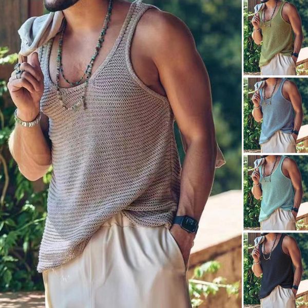 mens tank men summer vest sleeveless solid color simple style knitted u neck sports soft pullover clothes 230713, White;black
mens tank men summer vest sleeveless solid color simple style knitted u neck sports soft pullover clothes 230713, White;black