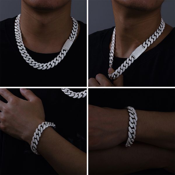 new design hip hop jewelry 8-20mm 925 sterling silver micro paved vvs moissanite iced out miami cuban link chain necklace
new design hip hop jewelry 8-20mm 925 sterling silver micro paved vvs moissanite iced out miami cuban link chain necklace