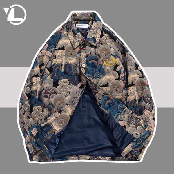 men's jackets mens loose varsity jacket bear full pattern baseball jackets spring autumn streetwear fashion causal bomber outwear coat, Black;brown
men's jackets mens loose varsity jacket bear full pattern baseball jackets spring autumn streetwear fashion causal bomber outwear coat, Black;brown