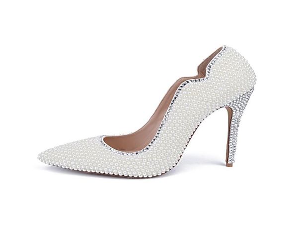 designer white imitation pearl honeymoon shoes 11cm high heels pointed toe wedding bride shoes thin heel women pumps8226141, Black
designer white imitation pearl honeymoon shoes 11cm high heels pointed toe wedding bride shoes thin heel women pumps8226141, Black