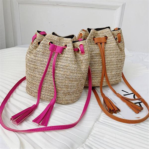 evening bags drawstring women's straw bucket bag summer woven shoulder shopping purse beach handbag handbags travel 230714
evening bags drawstring women's straw bucket bag summer woven shoulder shopping purse beach handbag handbags travel 230714