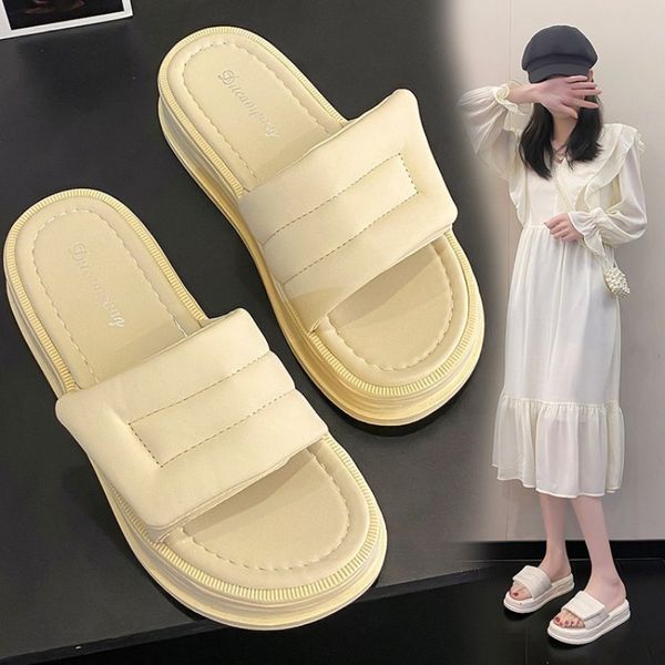 slippers summer eva thick sole solid women's slippers casual soft sole platform sandals wearing anti slip beach slippers outside 230713, Black
slippers summer eva thick sole solid women's slippers casual soft sole platform sandals wearing anti slip beach slippers outside 230713, Black