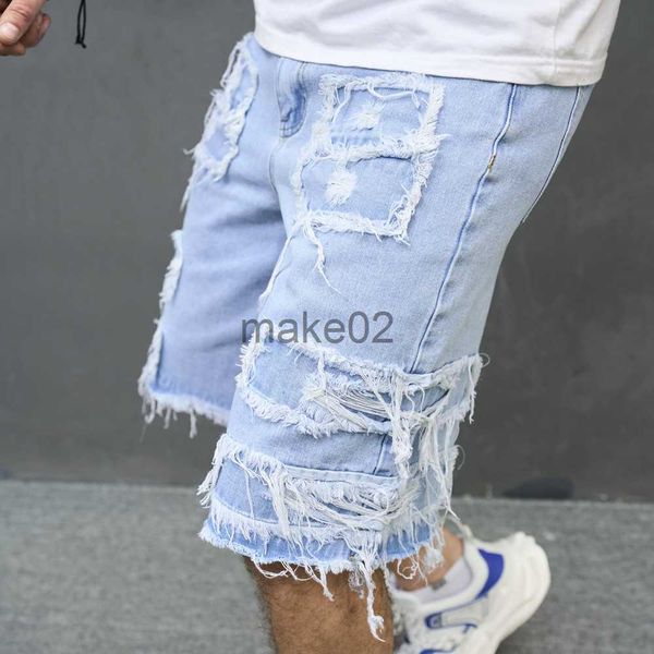 men's jeans 2023 summer men streetwear ripped patch denim shorts stylish solid casual straight male jeans fivepoint pants x0714, Blue
men's jeans 2023 summer men streetwear ripped patch denim shorts stylish solid casual straight male jeans fivepoint pants x0714, Blue