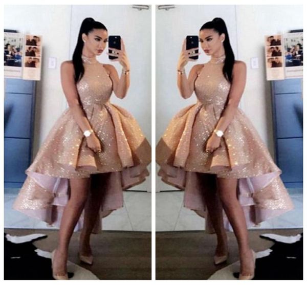 bling bling sequins rose gold high neck prom dresses 2020 short front long back sleeveless formal party evening gowns vestido9707185, Black
bling bling sequins rose gold high neck prom dresses 2020 short front long back sleeveless formal party evening gowns vestido9707185, Black