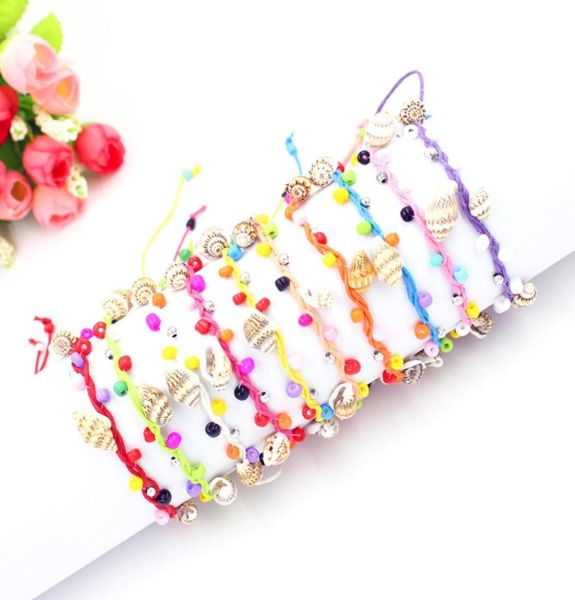 colorful designer femme braid bead friendship bracelets cords handmade conch beach bracelet women pulsera 10 colors9153346, Golden;silver
colorful designer femme braid bead friendship bracelets cords handmade conch beach bracelet women pulsera 10 colors9153346, Golden;silver