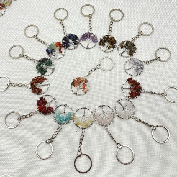 natural gem stone crystal quartz fluorite tree of life key rings lapis amethyst 7 chakra 30mm pendant keychain chain gift, Silver
natural gem stone crystal quartz fluorite tree of life key rings lapis amethyst 7 chakra 30mm pendant keychain chain gift, Silver
