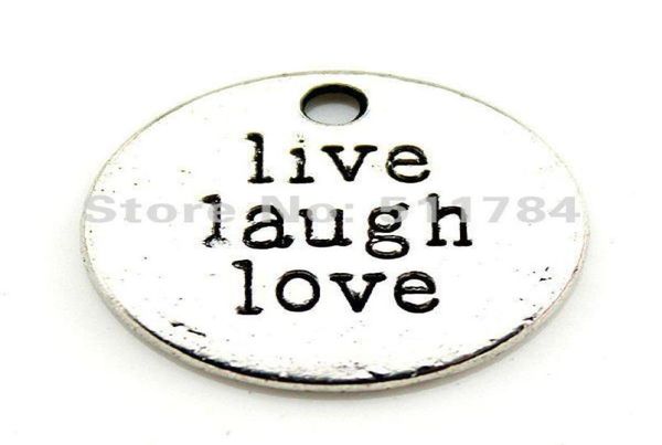 40pcslot 2 colors antique silver bronze 20mm round shaped live laugh love charms6700657, Bronze;silver
40pcslot 2 colors antique silver bronze 20mm round shaped live laugh love charms6700657, Bronze;silver