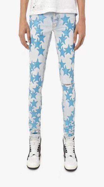 falection mens 21ss amimike distressed blue leather stars patch ripped denim bluejeans1601361
falection mens 21ss amimike distressed blue leather stars patch ripped denim bluejeans1601361