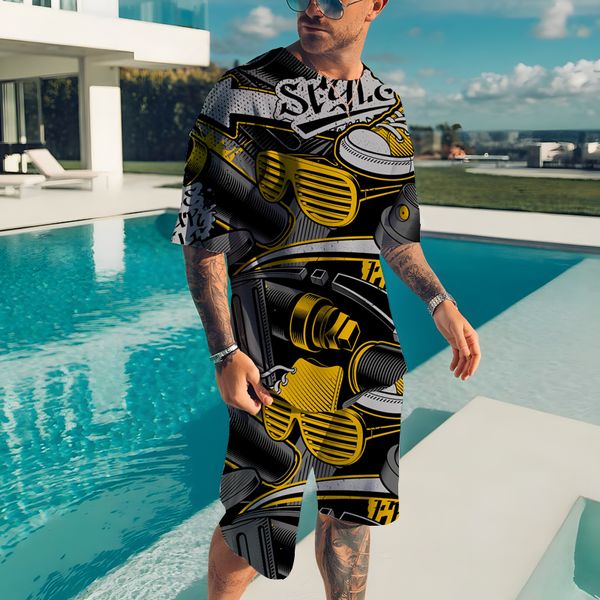 men's tracksuits summer fashion 2 piece activewear men oversized clothes vintage beach style 3d print t shirts men suits t shirt shorts, Gray
men's tracksuits summer fashion 2 piece activewear men oversized clothes vintage beach style 3d print t shirts men suits t shirt shorts, Gray