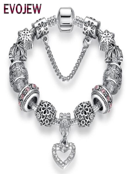 fashion antique 925 silver bracelets bangles crystal heart charm beads bracelet for women diy original jewelry gift6815590, Golden;silver
fashion antique 925 silver bracelets bangles crystal heart charm beads bracelet for women diy original jewelry gift6815590, Golden;silver