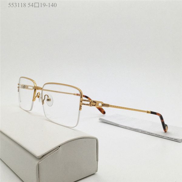 new fashion design optical eyewear 553118 square metal half frame rimless lens simple business style versatile decorative glasses, Black
new fashion design optical eyewear 553118 square metal half frame rimless lens simple business style versatile decorative glasses, Black