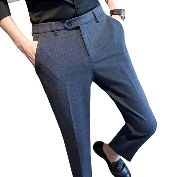 fashion striped business casual dress pants men slim fit office social suit pant streetwear trousers costume homme black grey
fashion striped business casual dress pants men slim fit office social suit pant streetwear trousers costume homme black grey