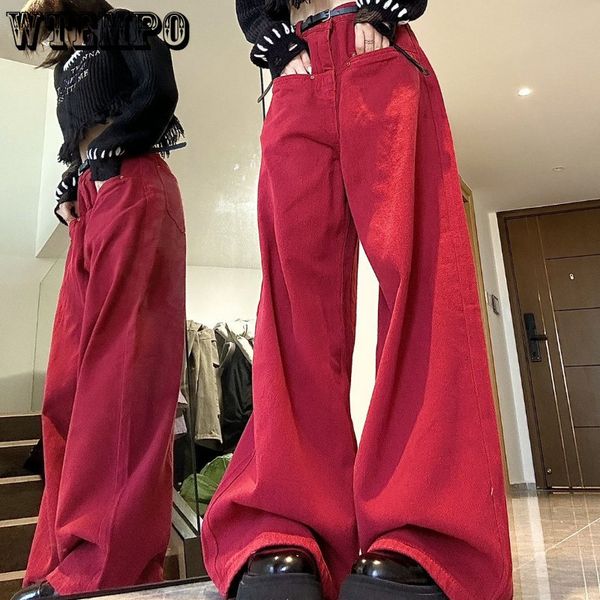 women's jeans y2k casual fashion loose fitting women's red jeans high waist and wide legs trousers comfortable denim mom pants hip, Blue
women's jeans y2k casual fashion loose fitting women's red jeans high waist and wide legs trousers comfortable denim mom pants hip, Blue