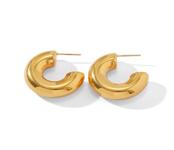 quality jewelry cshaped hoop earrings women039s 18k gold stainless steel earring with gift ba9580374, Golden;silver
quality jewelry cshaped hoop earrings women039s 18k gold stainless steel earring with gift ba9580374, Golden;silver