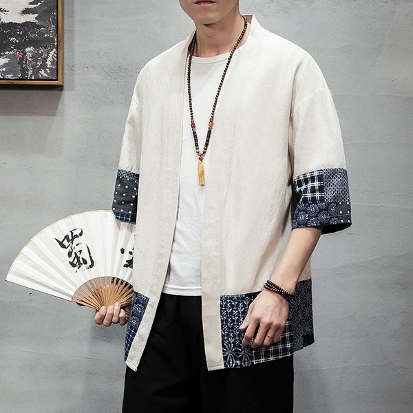 men's jackets cotton linen shirt men chinese streetwear kimono coat mens cardigan 230714, Black;brown
men's jackets cotton linen shirt men chinese streetwear kimono coat mens cardigan 230714, Black;brown