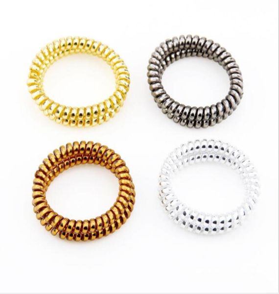 metallic elastic spiral shape ponytail hair ties plastic spring gum hairband rubber band hair ring 7589295, Slivery;white
metallic elastic spiral shape ponytail hair ties plastic spring gum hairband rubber band hair ring 7589295, Slivery;white