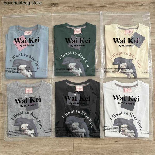 ladies t-shirts fashion brand waikei high version korean jinbaoluo dolphin puppy print couple short sleeve, White
ladies t-shirts fashion brand waikei high version korean jinbaoluo dolphin puppy print couple short sleeve, White