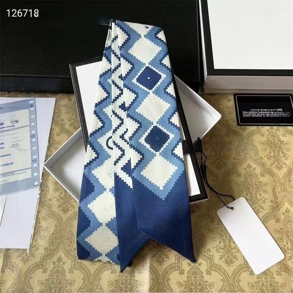 new ladies silk scarf designer scarf fashion handbag scraves plaid gradient letter headband size 6x120cm, Blue;gray
new ladies silk scarf designer scarf fashion handbag scraves plaid gradient letter headband size 6x120cm, Blue;gray
