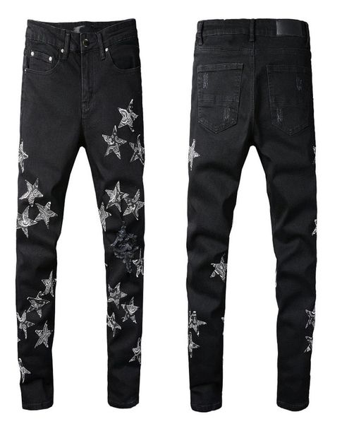mens jeans fashion pentagram patch black jeans slim pants casual trousers big size 29401376136, Blue
mens jeans fashion pentagram patch black jeans slim pants casual trousers big size 29401376136, Blue