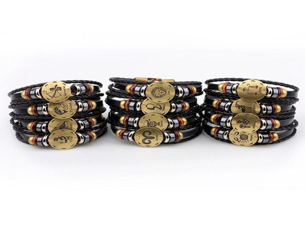 fashion twelve constellations leather zodiac bracelet 12 the zodiac braclet weave rope bracelet jewelry bijoux gift5913111, Golden;silver
fashion twelve constellations leather zodiac bracelet 12 the zodiac braclet weave rope bracelet jewelry bijoux gift5913111, Golden;silver