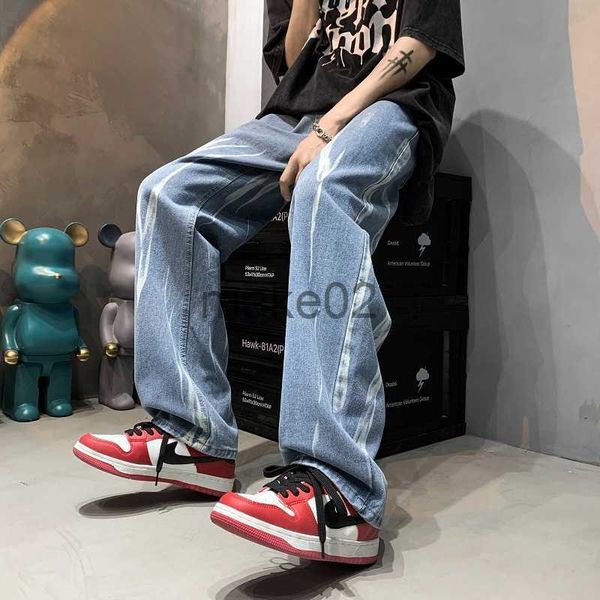 men's jeans zcsmll s3xl tiedye denim wideleg trousers men's spring and summer japanese retro allmatch straight vertical wash pants, Blue
men's jeans zcsmll s3xl tiedye denim wideleg trousers men's spring and summer japanese retro allmatch straight vertical wash pants, Blue