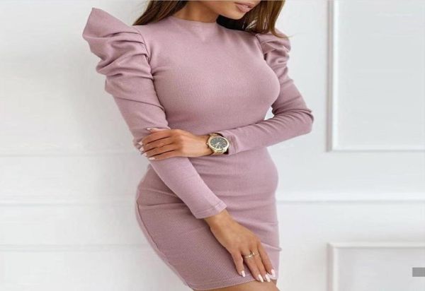 fashion women solid color puff sleeve long sleeve elastic elegant dresses oneck tight bodycon club party dress vestidosg316037510, Black;gray
fashion women solid color puff sleeve long sleeve elastic elegant dresses oneck tight bodycon club party dress vestidosg316037510, Black;gray