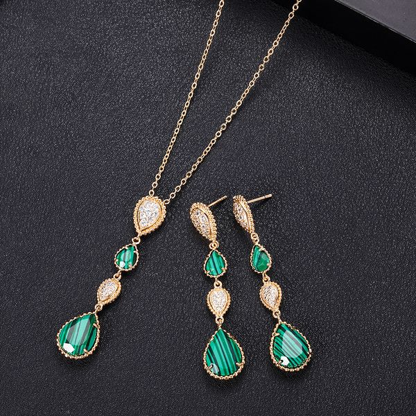 stud jankelly luxury water drop necklace sets fashion dubai silver bridal jewelry for women wedding brincos para as mulheres 230714, Golden;silver
stud jankelly luxury water drop necklace sets fashion dubai silver bridal jewelry for women wedding brincos para as mulheres 230714, Golden;silver