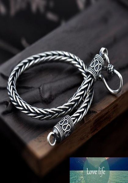 vintage real pure 925 sterling silver handmade braided chain bracelet for men jewelry mens bracelets6752884, Black
vintage real pure 925 sterling silver handmade braided chain bracelet for men jewelry mens bracelets6752884, Black