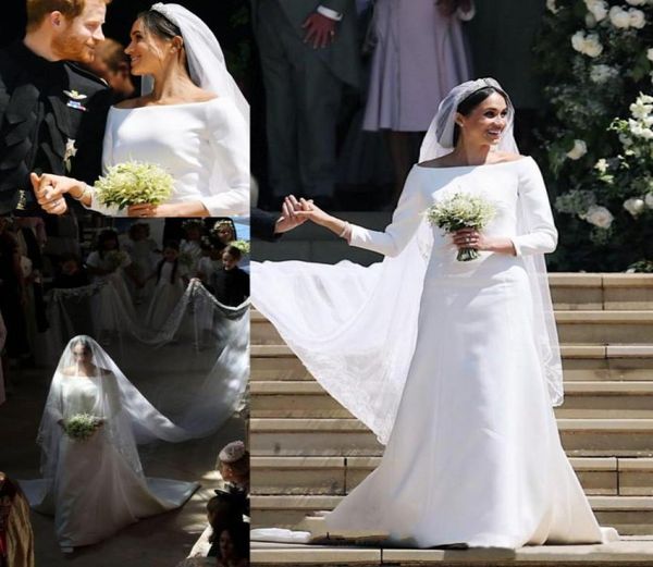 2019 prince harrymeghan markle long sleeves wedding dresses 2018 simple satin bateau neck long bridal wedding gowns court train c8877059, White
2019 prince harrymeghan markle long sleeves wedding dresses 2018 simple satin bateau neck long bridal wedding gowns court train c8877059, White
