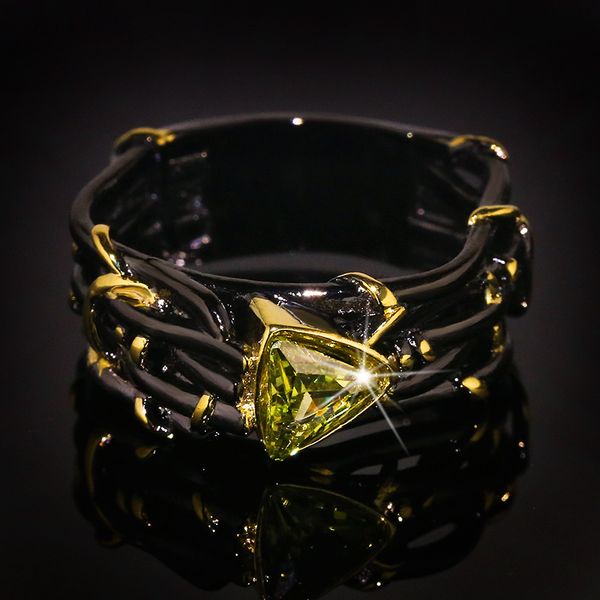 wedding ring s unique design exaggerated personality ring black gold tungsten triangle green zircon crystal ladies 230714, Slivery;golden
wedding ring s unique design exaggerated personality ring black gold tungsten triangle green zircon crystal ladies 230714, Slivery;golden