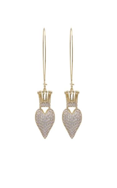 korean fashion luxury microinlaid zircon love crown long earrings jewelry brand highquality 18k goldplated earrings valentine8249476, Silver
korean fashion luxury microinlaid zircon love crown long earrings jewelry brand highquality 18k goldplated earrings valentine8249476, Silver