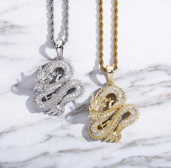 cool mens necklace gold plated iced out cz dragon pendant necklace for girls women with 24inch rope chain3965398, Silver
cool mens necklace gold plated iced out cz dragon pendant necklace for girls women with 24inch rope chain3965398, Silver