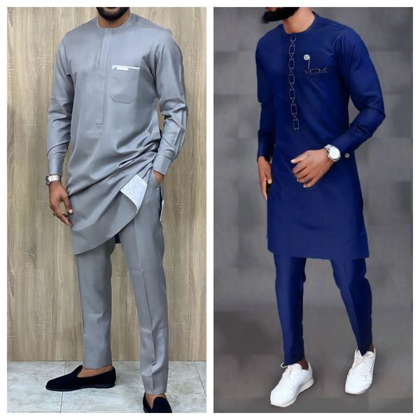 men's tracksuits winter 2piece african mens sets outfit long sleeves round neck embroidered casual shirts sweatpants wedding party fest, Gray
men's tracksuits winter 2piece african mens sets outfit long sleeves round neck embroidered casual shirts sweatpants wedding party fest, Gray