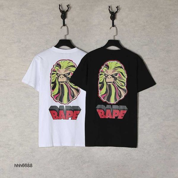 2023 men's and women's fashion t-shirts trend brand ape summer new casual head print cotton short sleeve, White;black
2023 men's and women's fashion t-shirts trend brand ape summer new casual head print cotton short sleeve, White;black