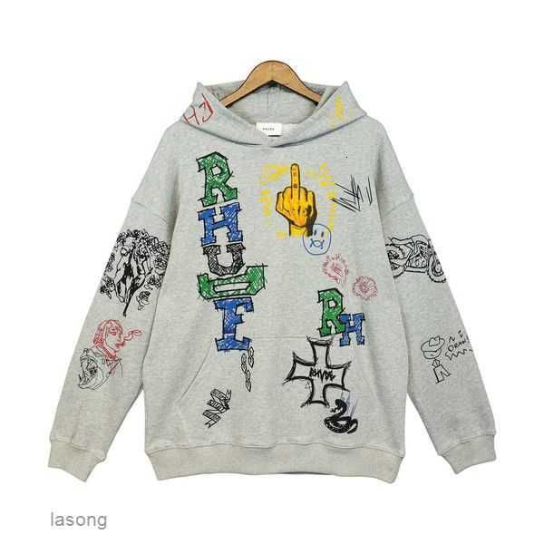 version high american fashion rhude manager same hand-painted graffiti street men's and women's 360 gram hoodieglte, Black
version high american fashion rhude manager same hand-painted graffiti street men's and women's 360 gram hoodieglte, Black