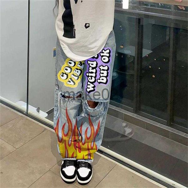 men's jeans women's high waist street ins net red blogger personality letter print skateboard jeans ripped straight pants x0714, Blue
men's jeans women's high waist street ins net red blogger personality letter print skateboard jeans ripped straight pants x0714, Blue