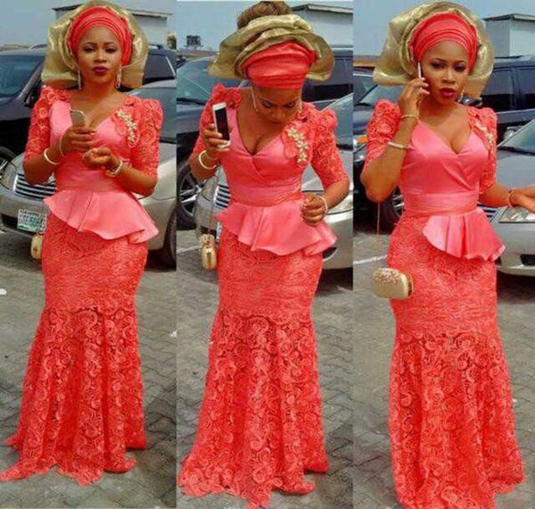 water melon 2k17 prom dresses v neck half sleeves peplum lace and satin mermaid evening gowns aso ebi african vestidos party dress2414528, Black;red
water melon 2k17 prom dresses v neck half sleeves peplum lace and satin mermaid evening gowns aso ebi african vestidos party dress2414528, Black;red