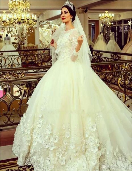 2018 luxury lace beaded applique handmade 3d floral long sleeve cathedral fabric wedding gowns new muslim ball gown wedding dresse4416428, White
2018 luxury lace beaded applique handmade 3d floral long sleeve cathedral fabric wedding gowns new muslim ball gown wedding dresse4416428, White